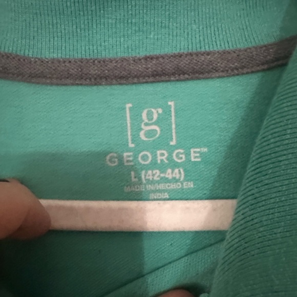 George Men's Teal Polo Shirt - Picture 2 of 2